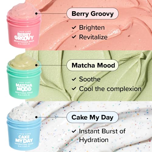 I DEW CARE Wash Off Face Mask Skincare Gift Set - Mini Scoops | - Product Imagery