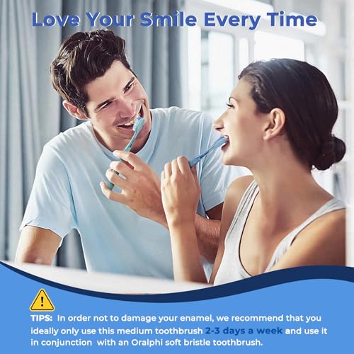 Medium Toothbrushes for Adults, Whitening Toothbrush with Spiral - Product Imagery