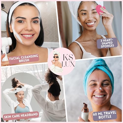 Skincare tools set, pink skin care tools for teens, facial - Product Imagery