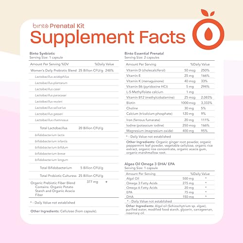 Binto Prenatal Kit - 4-in-1 Supplements for Healthy Mom & Baby - - Product Imagery