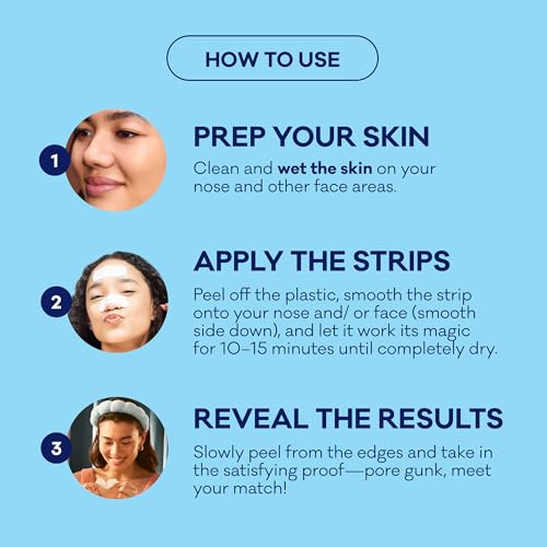 Biore Blackhead Remover Pore Strips, Deep Cleansing, Nose & - Product Imagery