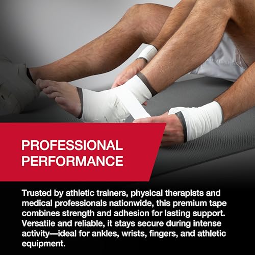 Mueller Sports Medicine Premium Athletic Tape, 10 Pack, White - - Product Imagery