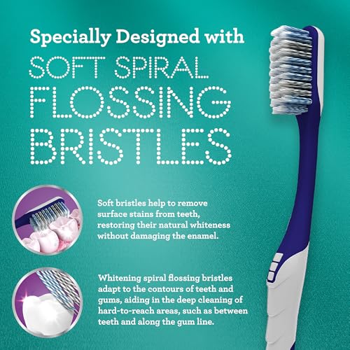GuruNanda Gentle Giant Toothbrush with Dual Action Flossing - Product Imagery