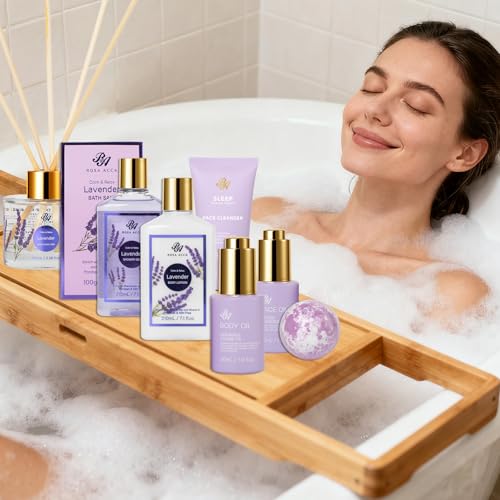 35 Pcs Gifts for Women, Lavender Bath & Body Gift Basket,Face - Product Imagery