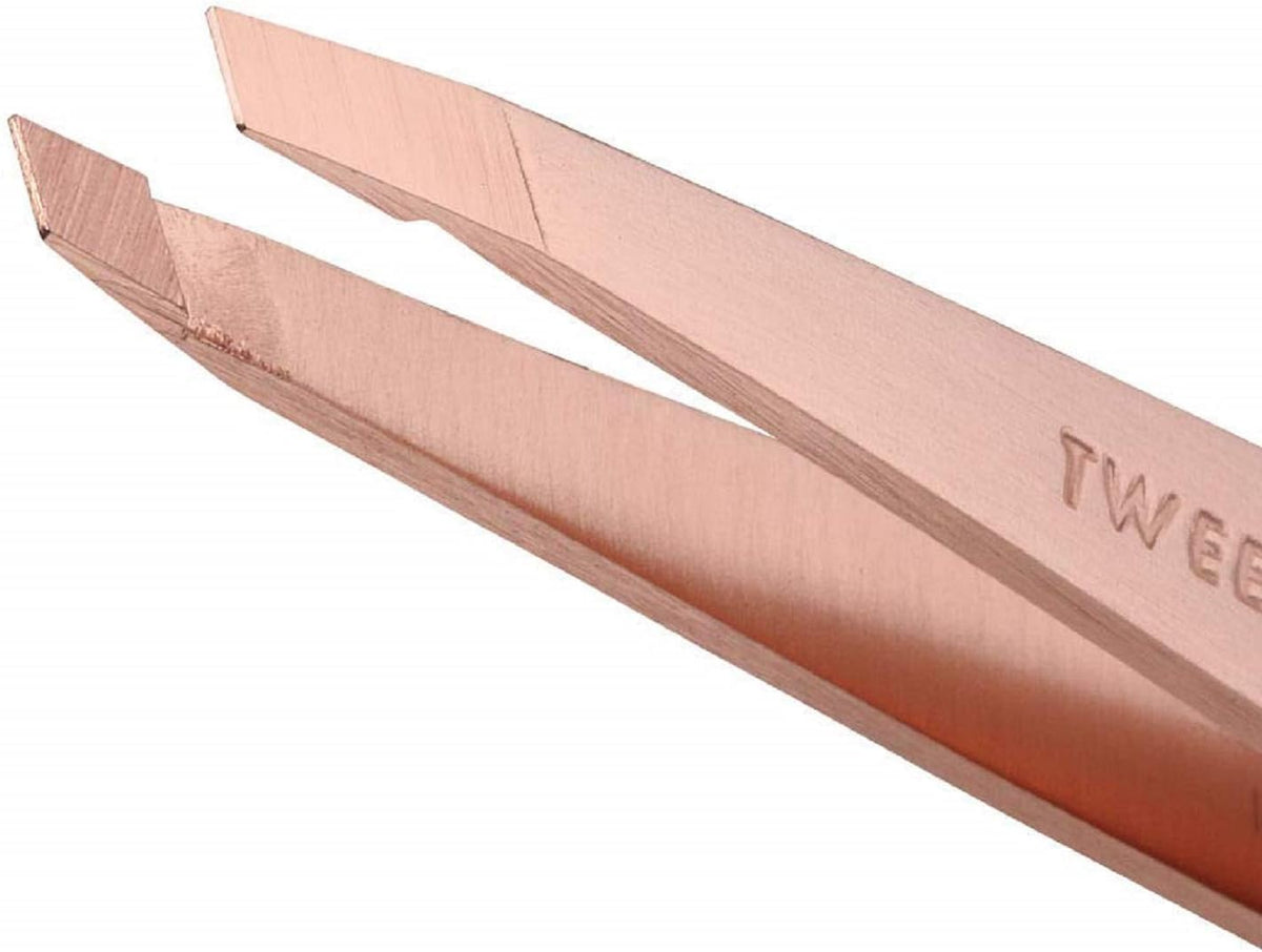 Tweezerman Slant Tweezer – Tweezerman Tweezers for Eyebrows Rose Gold – product photo (Tweezers)