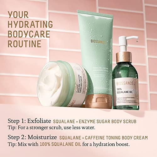 BIOSSANCE 100% Squalane Oil - Vegan Face & Body Oil Moisturizer - Product Imagery