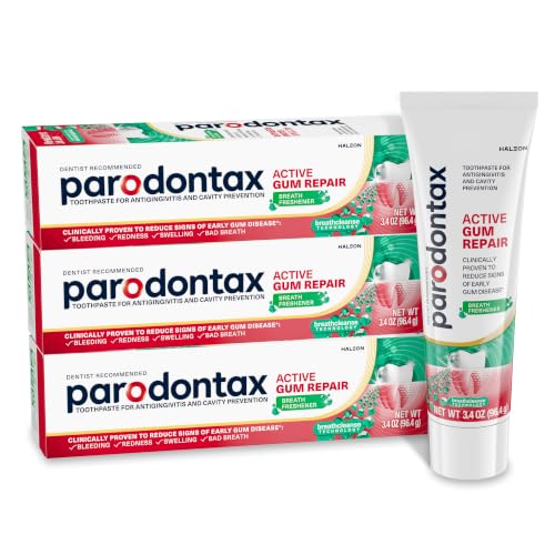 Parodontax Active Gum Repair Breath Freshener Toothpaste, 3x3.4 - Product Imagery