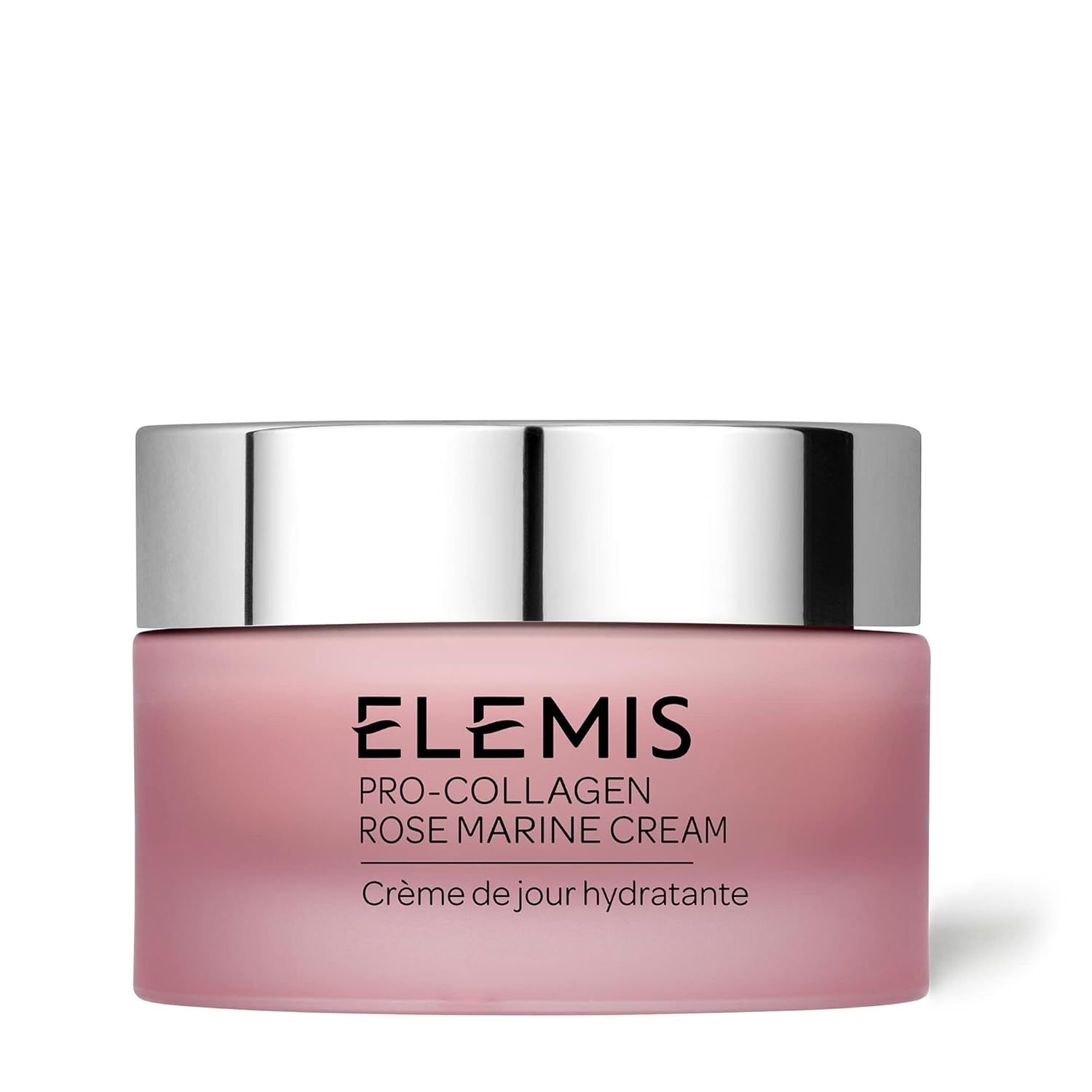 ELEMIS Pro-Collagen Rose Marine Cream jar with a luxurious pink and white design, showcasing the elegant packaging of the skincare product.