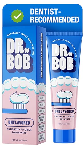Dr. Bob Unflavored Toothpaste - Anticavity Fluoride Gel, 4 oz - Product Imagery