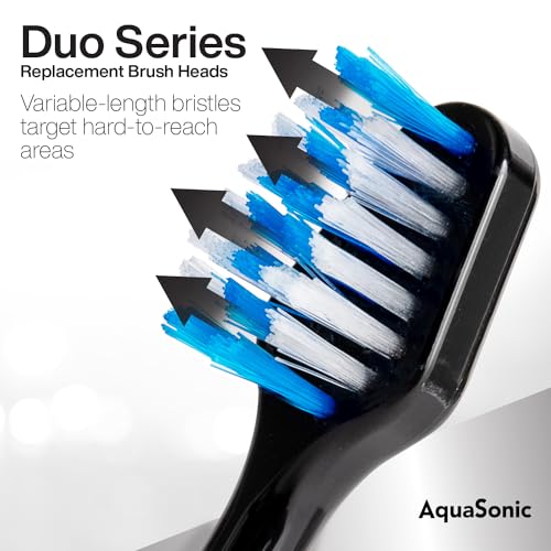 AquaSonic Genuine Duo Series Replacement Brush Heads | for - Product Imagery