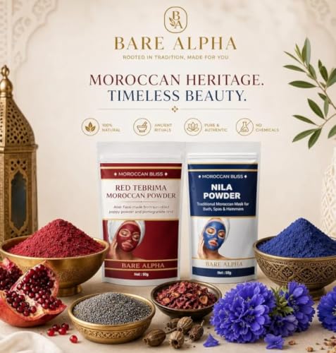 Moroccan Bliss Nila Powder and Red Tebrima Aker Fassi Powder Set - Product Imagery