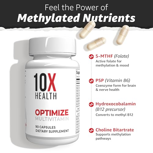 10X Health Methylated Multivitamin - 90 Capsules - Product Imagery