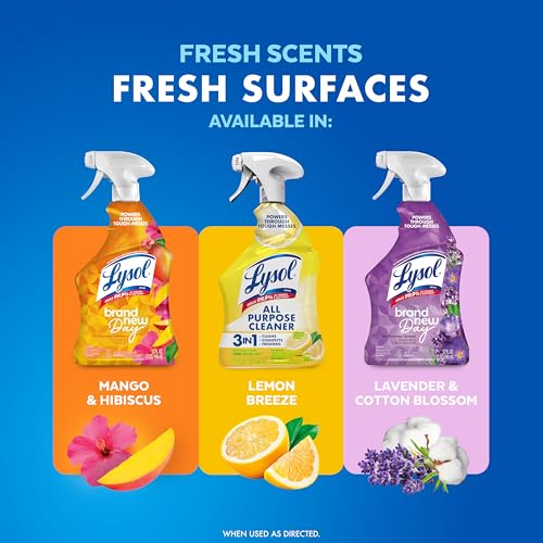 Lysol All Purpose Cleaner Spray, Disinfectant, Lemon, 32oz - Product Imagery