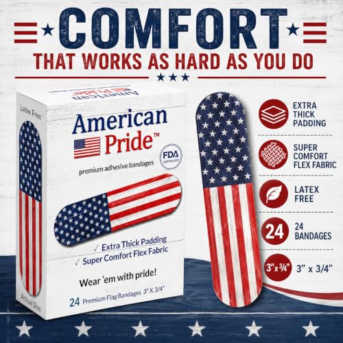 American Pride Premium Adhesive Bandages – Strong Comfortable - Product Imagery