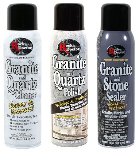 Rock Doctor Granite & Quartz Care Kit, 3 Piece Maintenance Stone - Product Imagery