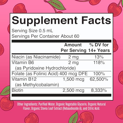 MARYRUTH'S Organic Vitamin B Complex, Biotin, Vitamin B12, - Product Imagery