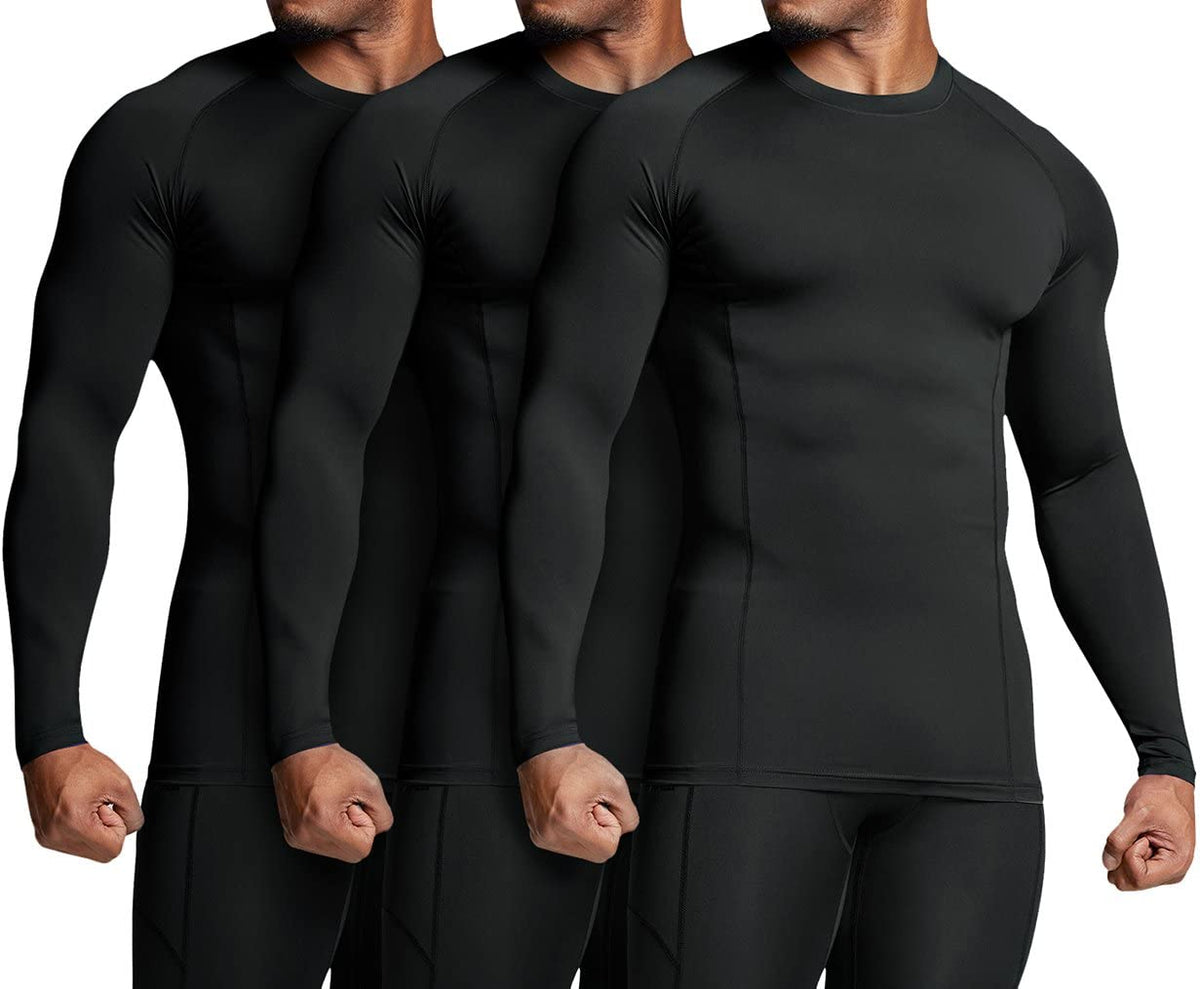 ATHLIO Men's UPF 50+ Long Sleeve Compression Shirts, Water Sports Rash Guard Base Layer, Athletic Workout Shirt – close-
