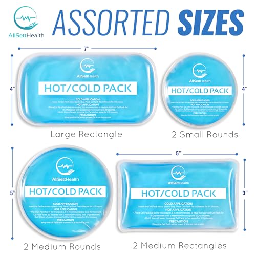 7 Piece Reusable Ice Packs for Injuries, Gel Ice Packs for Cold - Product Imagery