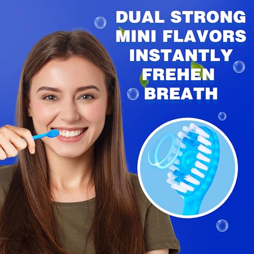 5 in 1 Mini Brushes-Disposable Toothbrushes with Toothpaste + - Product Imagery