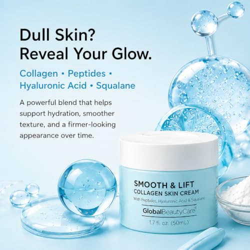 Global Beauty Care Smooth & Lift Collagen Skin Cream - Hydrating - Product Imagery