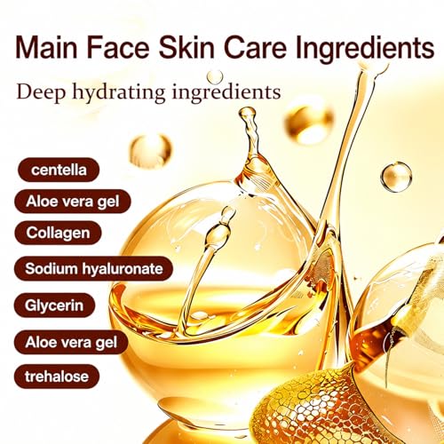 Golden Facial Skin Care Set with Cleanser, Toner, Lotion, Face - Product Imagery