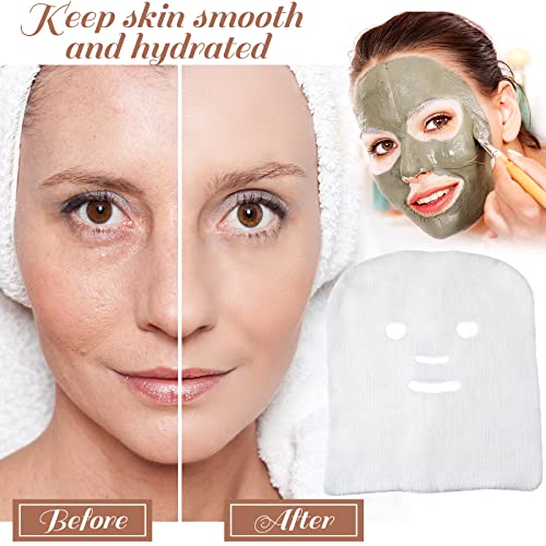 100 Pcs Precut Gauze Facial Mask Sheets for Home Salon DIY Skin - Product Imagery
