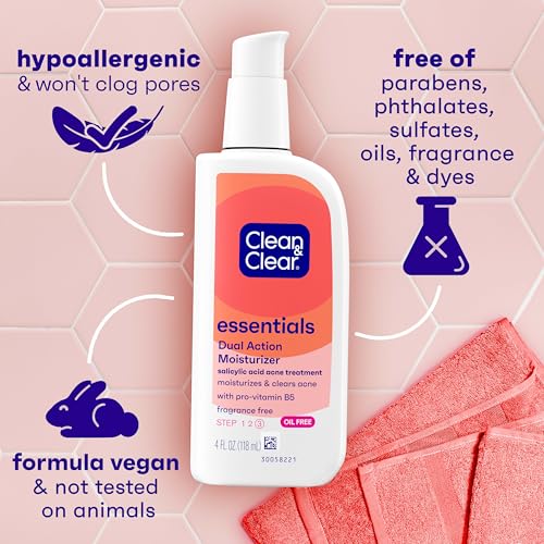 Clean & Clear Essentials Dual Action Facial Moisturizer, 4 fl - Product Imagery