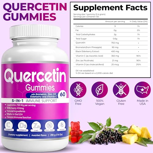 (2 Pack) Quercetin Gummies by BioVitalica - Quercetin with - Product Imagery