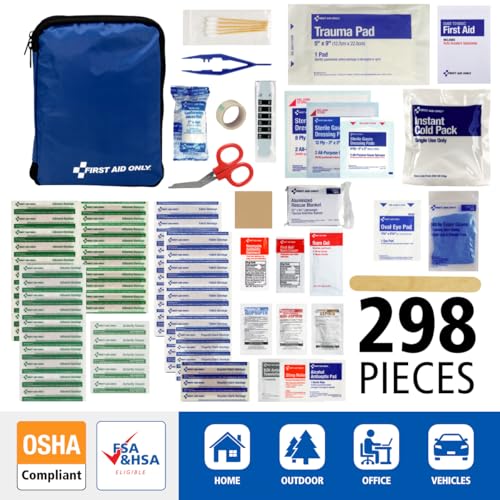 First Aid Only 298 Piece All-Purpose Emergency First Aid Kit for - Product Imagery