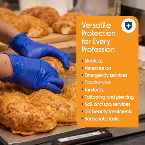Inspire Cobalt Blue Nitrile Disposable Gloves | 4.5 Nitrile - Product Imagery