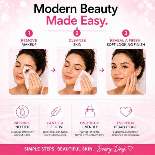 Global Beauty Care Collagen Cleansing Facial Towelettes, Makeup - Product Imagery