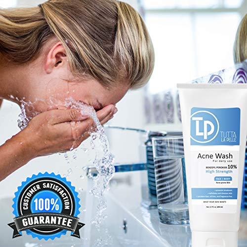 Benzoyl Peroxide Body Wash 10% - Acne Face Wash & Acne Body Wash - Product Imagery