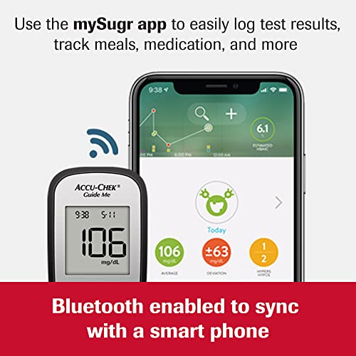 Accu-Chek Guide Me Glucose Monitor Kit for Diabetic Blood Sugar - Product Imagery