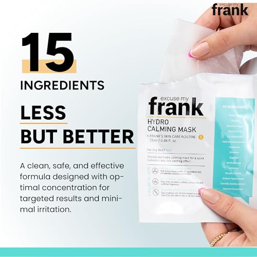 Excuse My Frank Hydro Calming Sheet Mask Korean Skincare for - Product Imagery