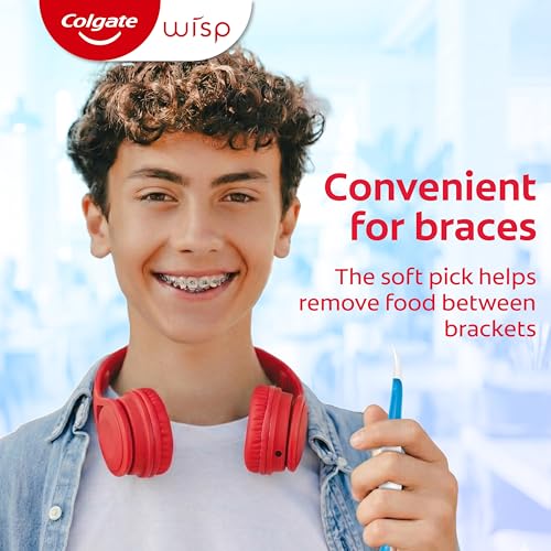 Colgate Wisp Disposable Toothbrushes for Travel, Pack of 4, 96 - Product Imagery