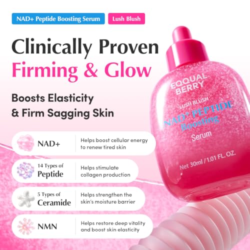 EQQUALBERRY NAD+ Peptide Boosting Serum | 14 Peptide Serum for - Product Imagery