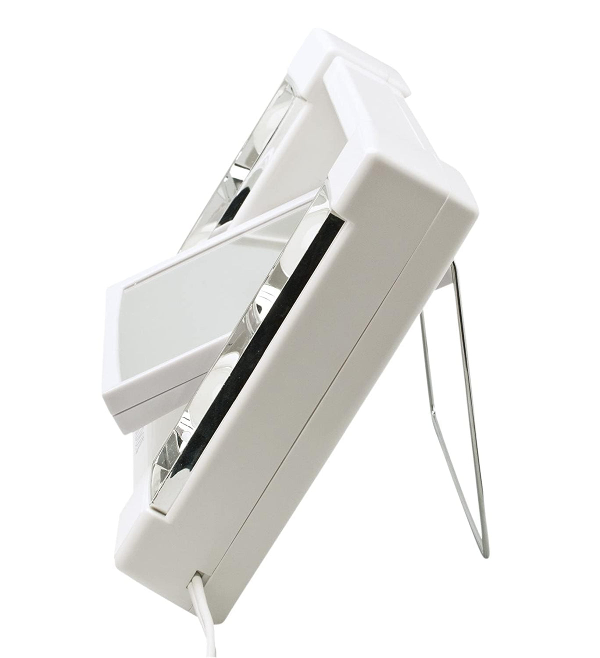 JERDON Lighted Makeup Mirror with 3X Magnification - White - J1010 – product photo (Mirrors)