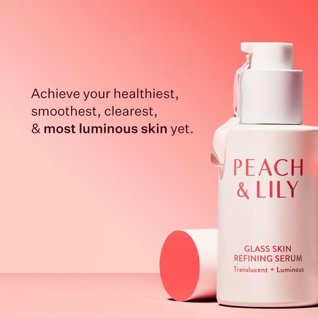 Peach & Lily - Glass Skin Refining Serum for Face (1.35 ounces) - Hyaluronic Acid Niacinamide Serum - Sensitive Skin - V