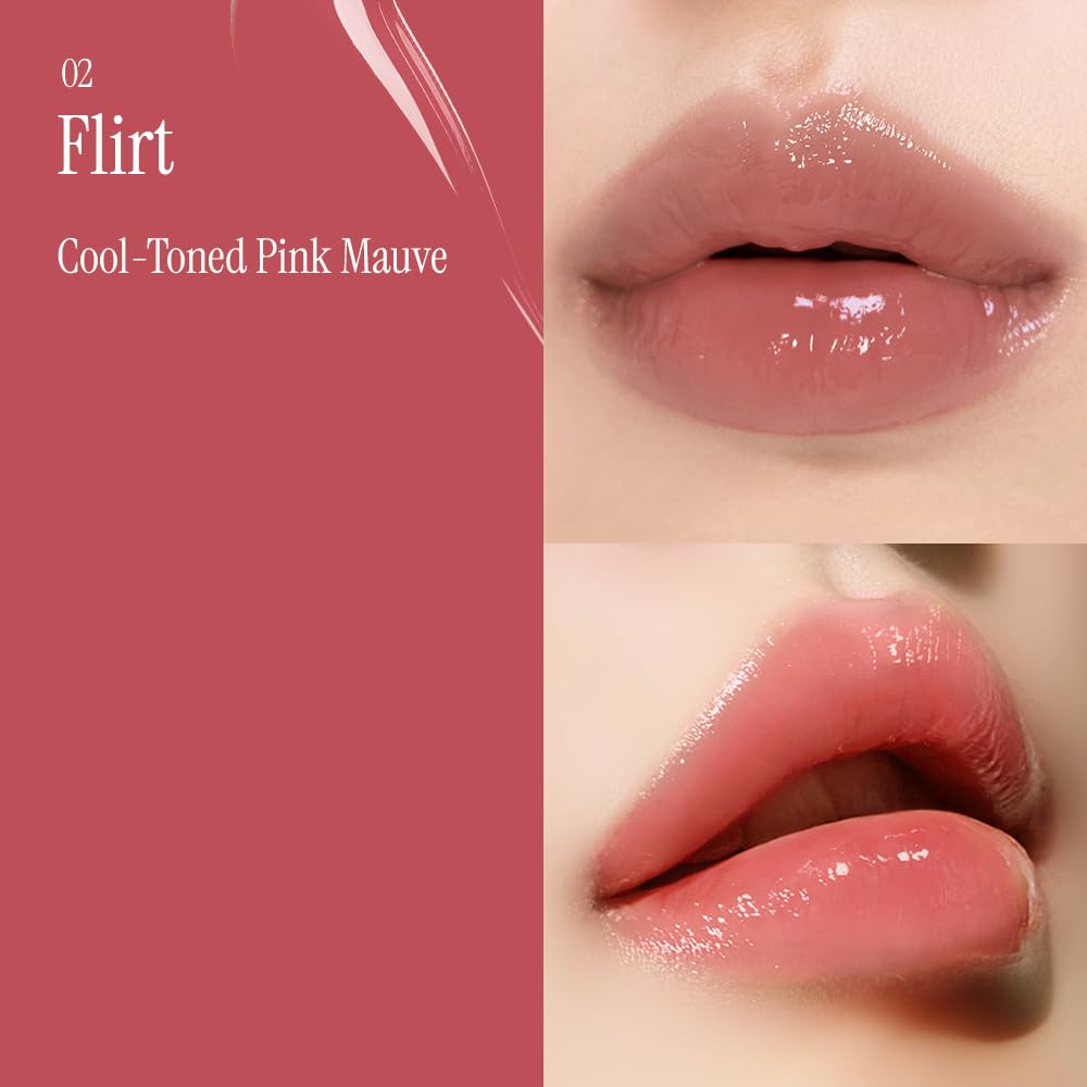 ath&eacute; athé Glowy Lip Balm | Ceramide + Snow Mushroom | Dry Sensitive Lips – close-up detail in 02 Flirt