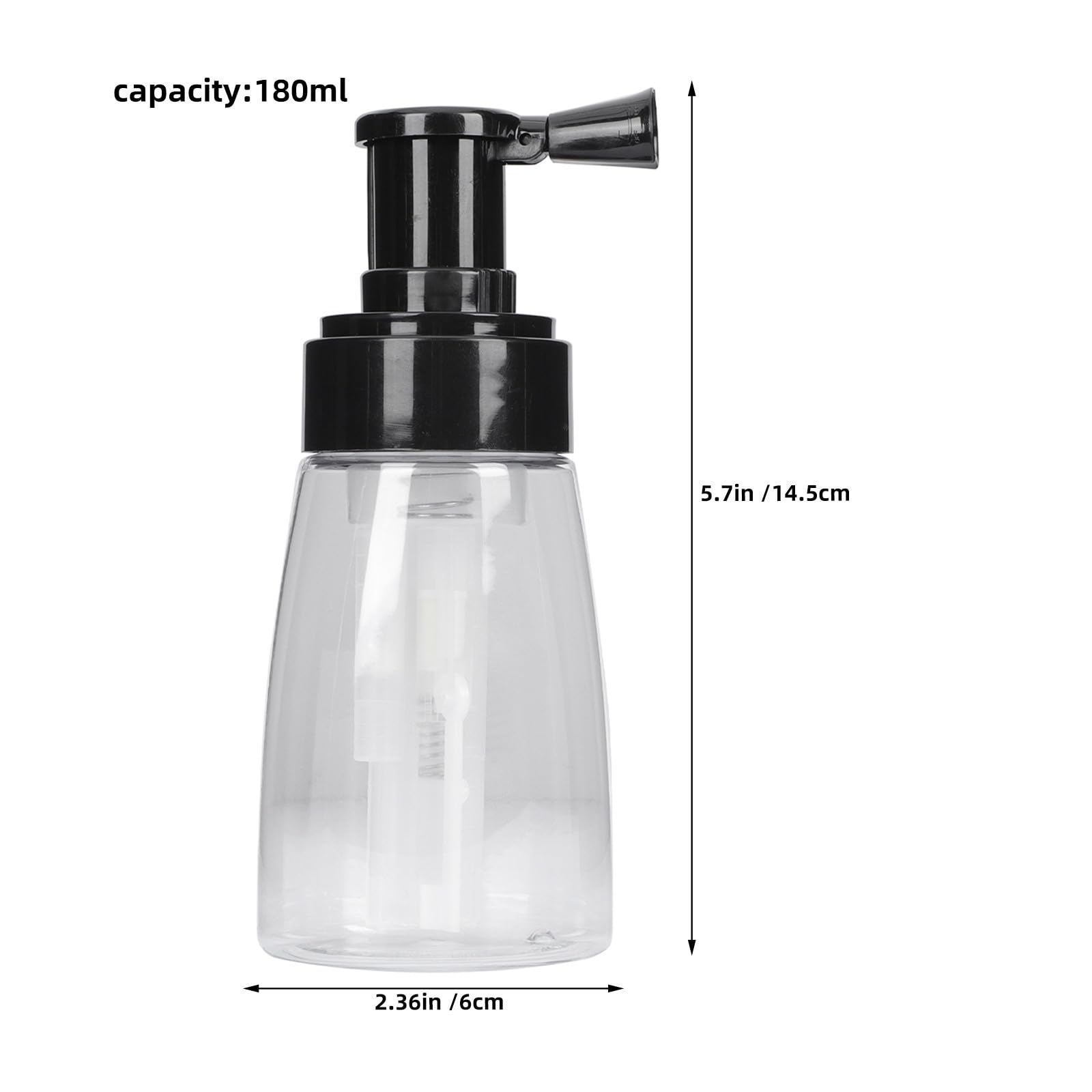 Yardwe 2pcs Refillable Powder Spray Bottle 180ml Plastic Sprayer