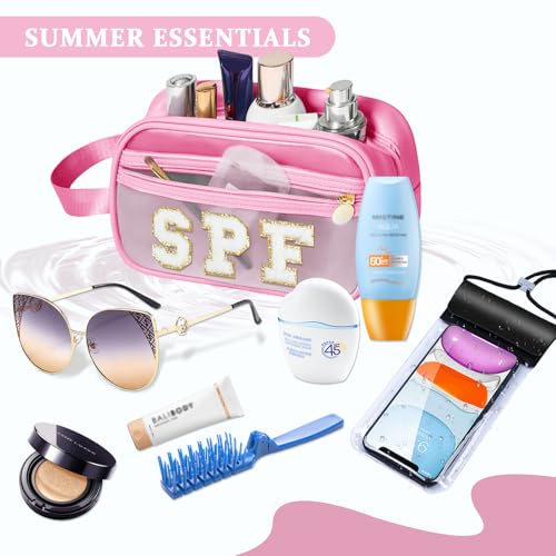 COSHAYSOO Clear Sunscreen Bag Makeup Toiletries Pouch Beach - Product Imagery