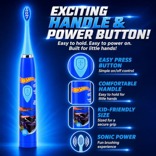 Brush Buddies Hot Wheels Battery Powered Sonic Electric Kids - Product Imagery