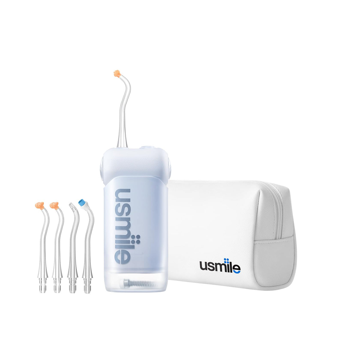 【3-in-1 Bundle】 usmile C10 Portable Water Flosser Blue, S-Type Nozzles & Travel Case – Complete Oral Care Set for Home &
