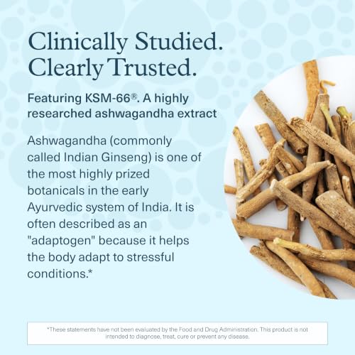 Youtheory Ashwagandha, 1,000 mg, 60 Vegetarian Capsules, 30-Day - Product Imagery