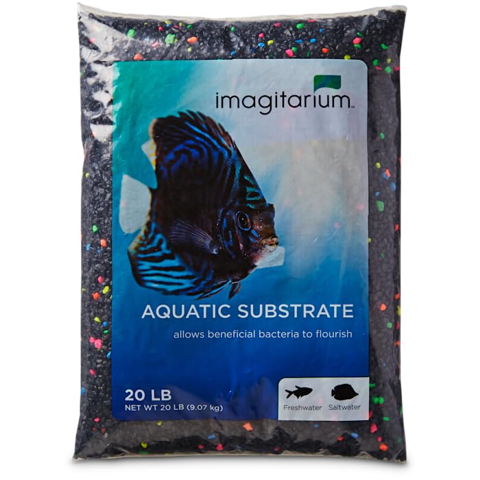 imagitarium by Petco Aquarium Gravel Substrate Black Lagoon 20 lbs. – Black, 20 Pound (Pack of 1)