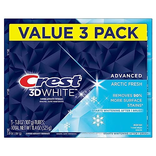 Crest 3D White Arctic Fresh Teeth Whitening Toothpaste, 3.8 oz - Product Imagery
