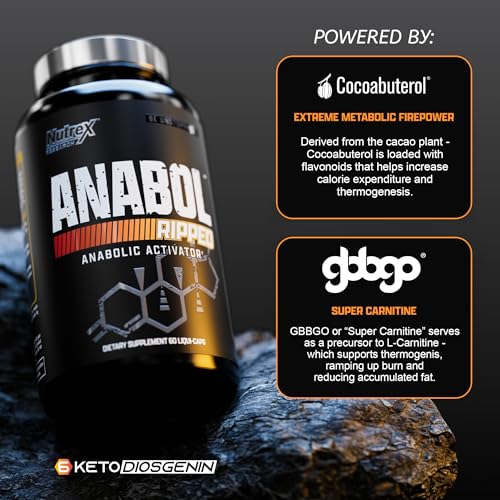 Nutrex Research Anabol Ripped Anabolic 2 in 1 Muscle Builder for - Product Imagery