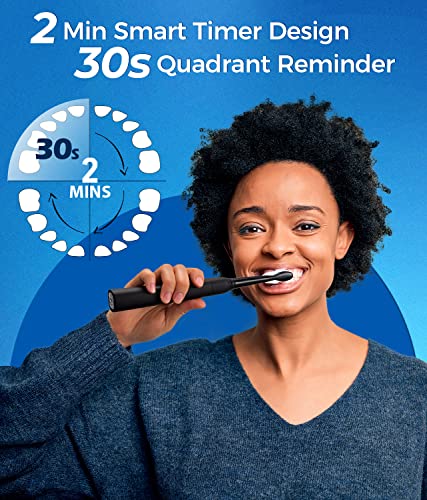 TEETHEORY Electric Toothbrush for Adults with 8 𝐁𝐫𝐮𝐬𝐡 - Product Imagery