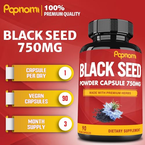 Pure Black Seed Powder Capsules 750mg - Premium Supplement for - Product Imagery