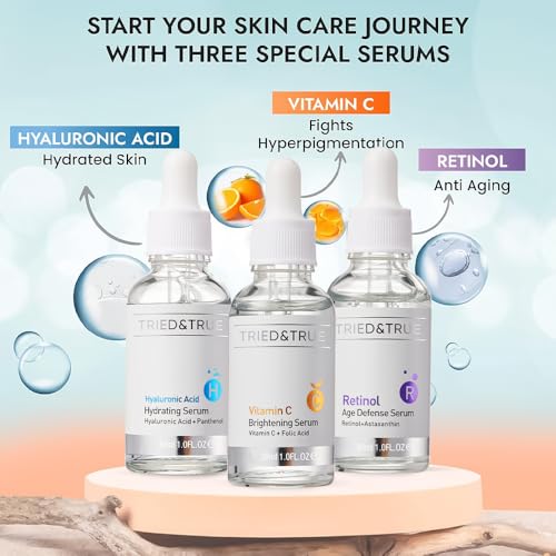 The Ageless Beauty Kit- Retinol Serum, Vitamin C Serum, and - Product Imagery